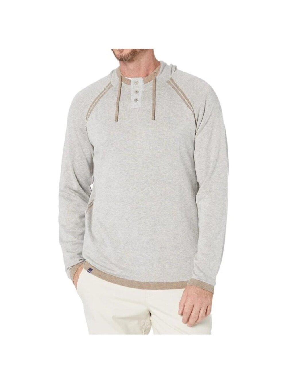 Johnnie-O Jeremy Cotton Cashmere Hoodie Pullover Henely Sweater Size Medium
